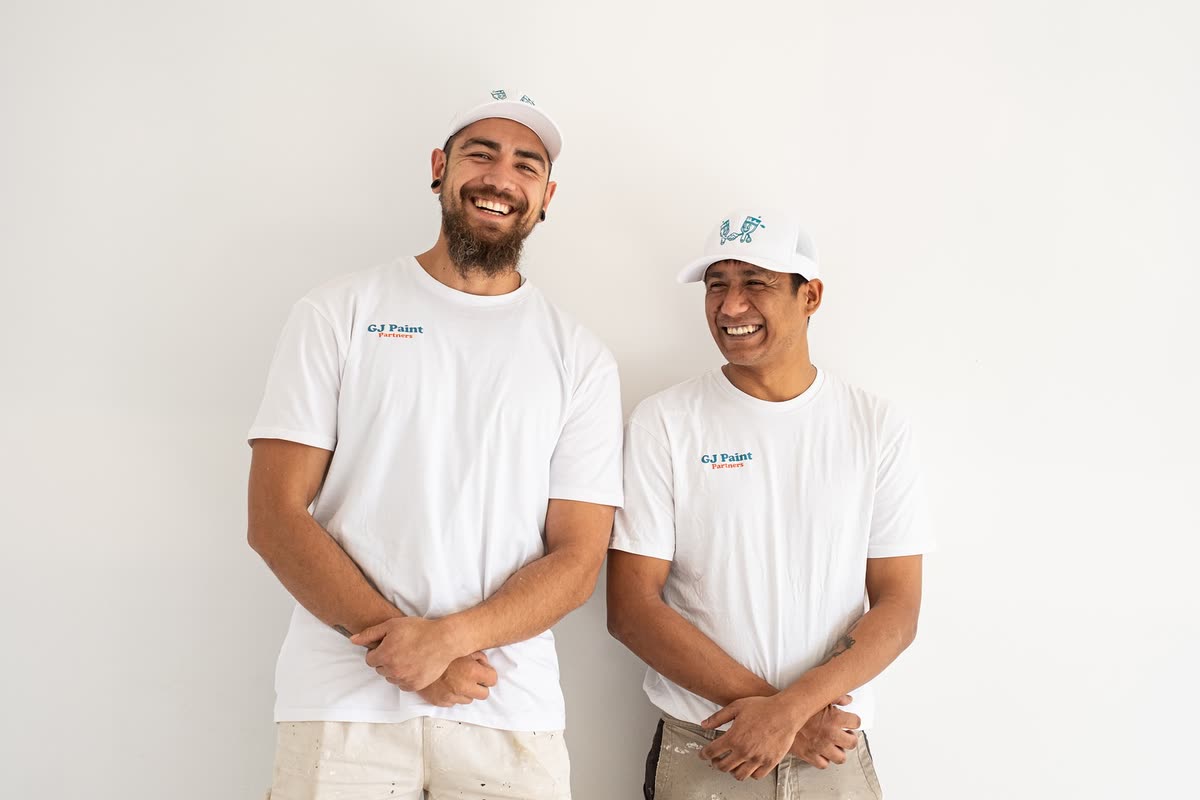Two of the GJ Paint Partners painters on site