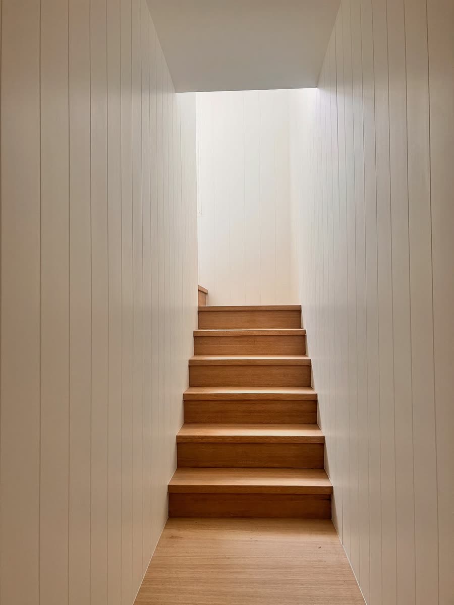 Stairwell in crisp white