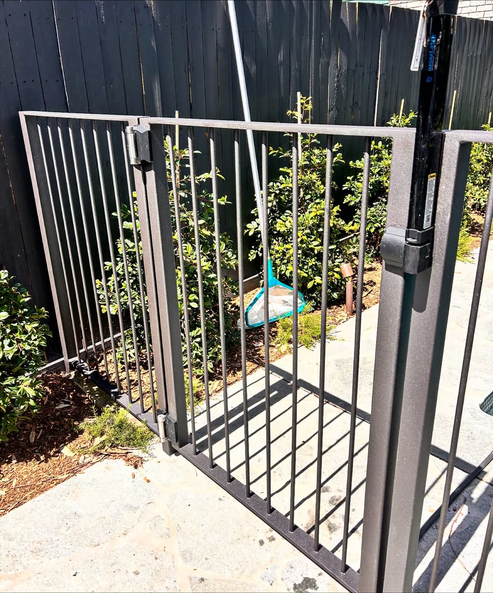 Steel gate and fencing