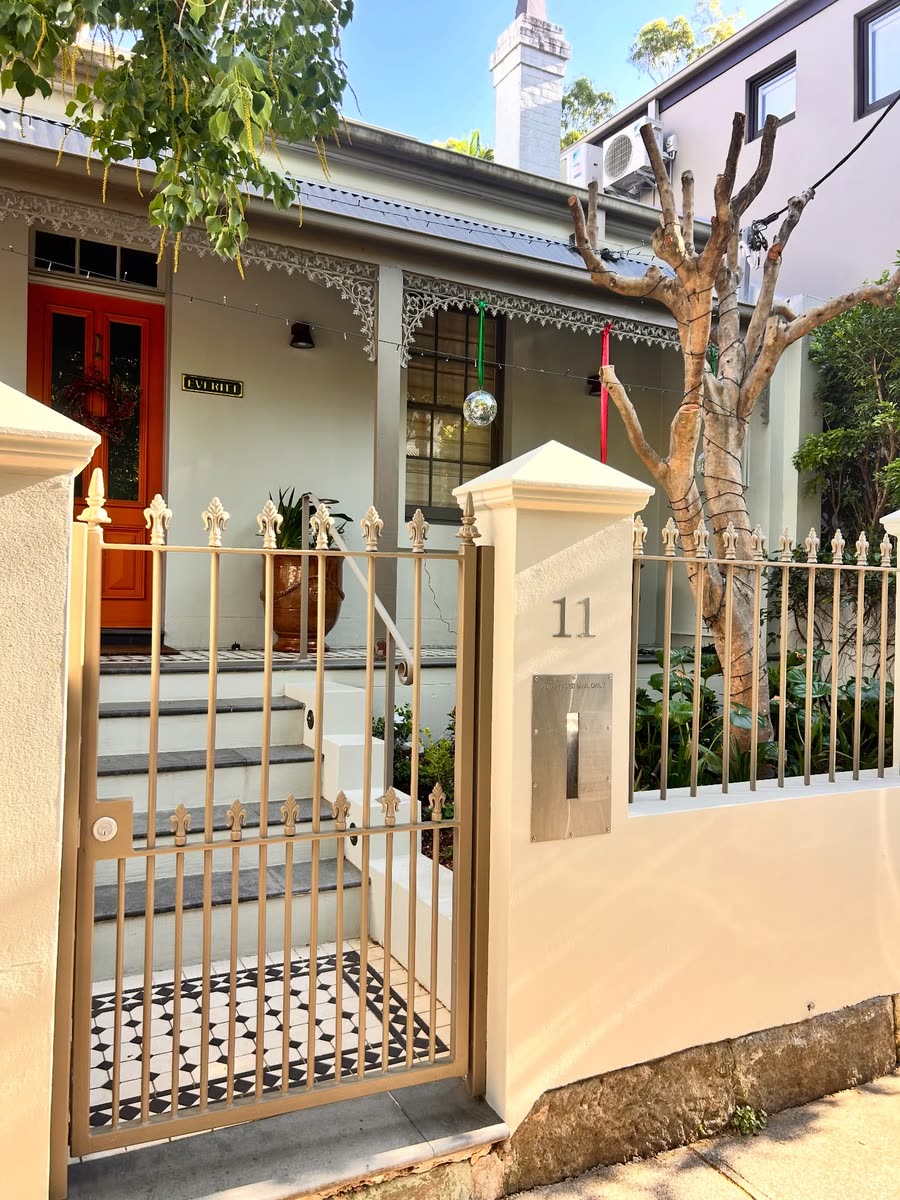 Picket fence and period facade