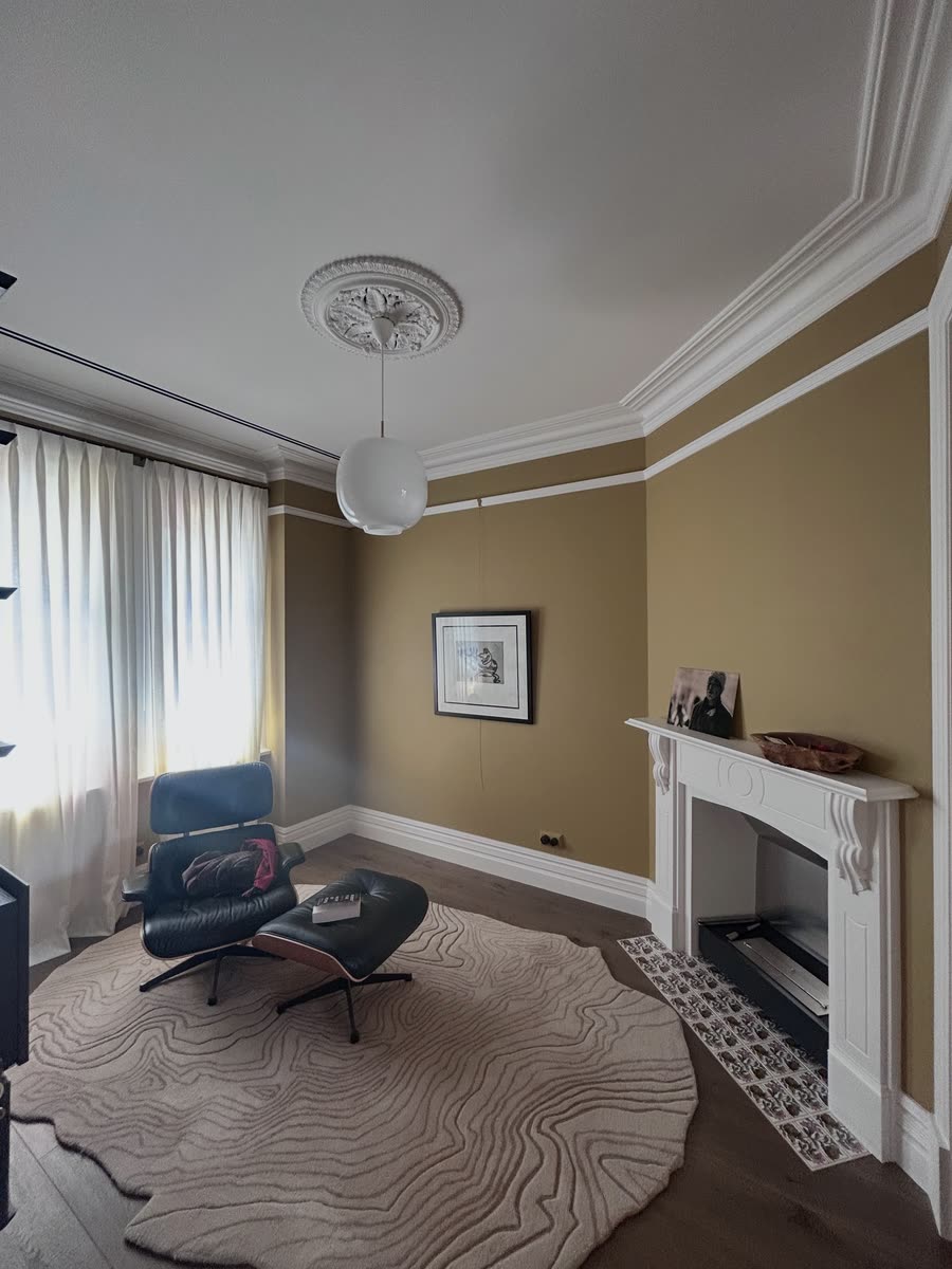 Living room in warm neutrals